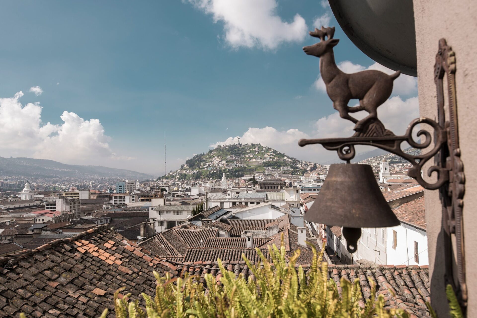 Adventure Tours view of Quito from Hotel Villa Colonna